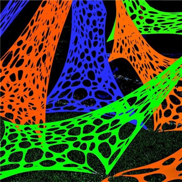 700 sqft Tri-Color Giant Durable Spider Web Halloween Decoration Outdoor - Picture 1 of 7